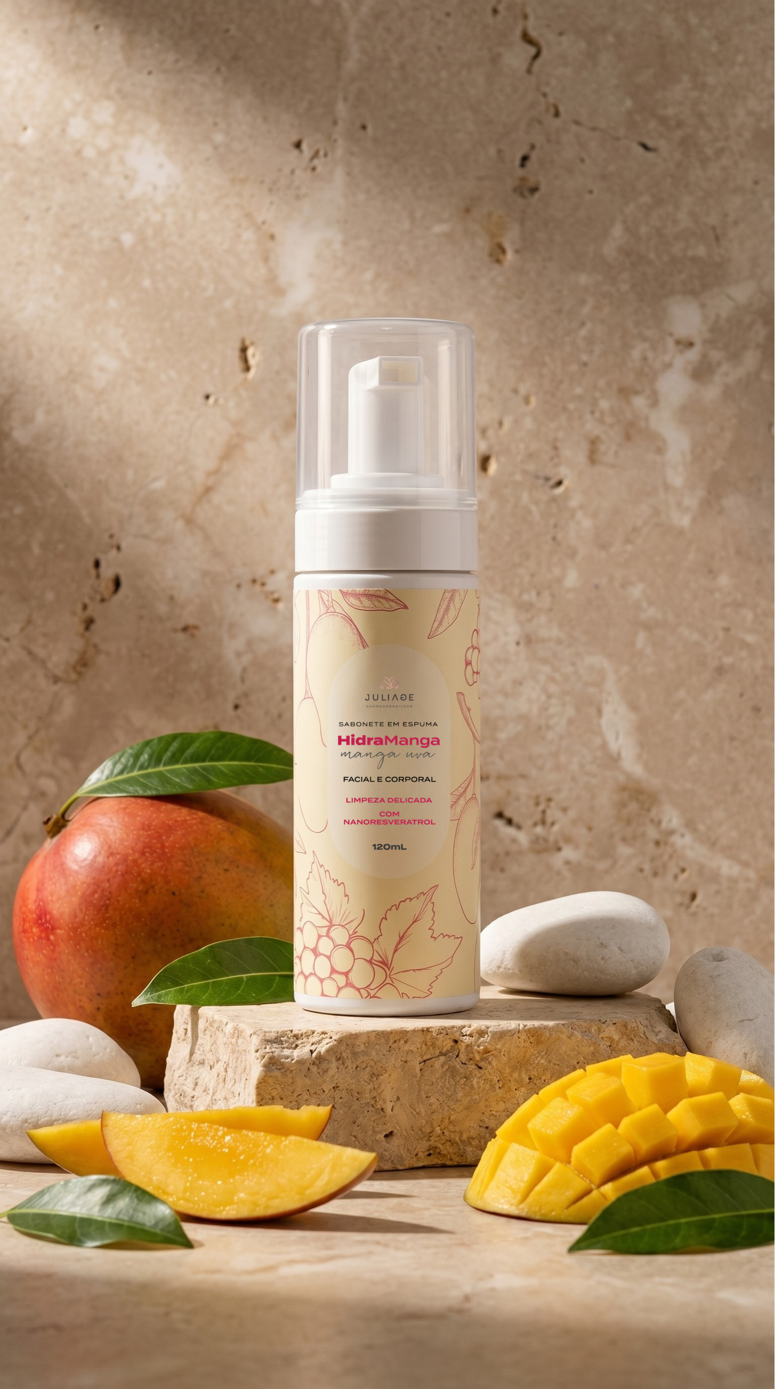 Sabonete em Espuma HidraManga – Facial e Corporal
